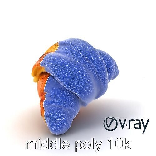 Apricot Croissant Realistic 3D Bakery Model Pack Low-poly 3D model 6