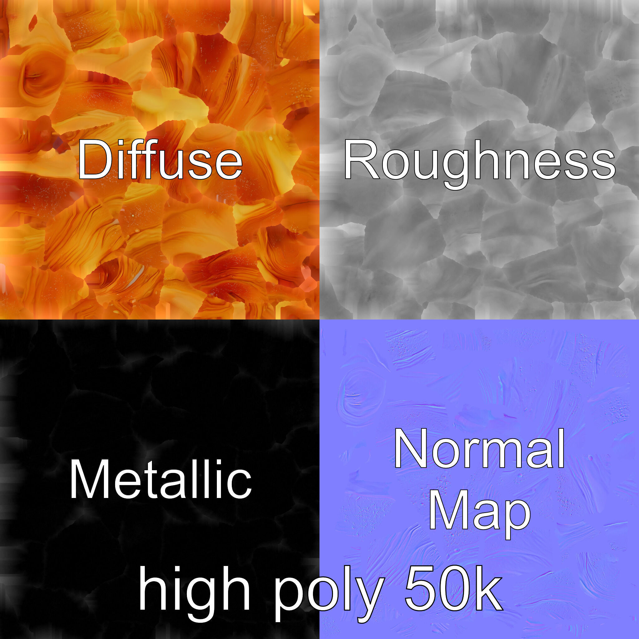 Apricot Croissant Realistic 3D Bakery Model Pack Low-poly 3D model_3