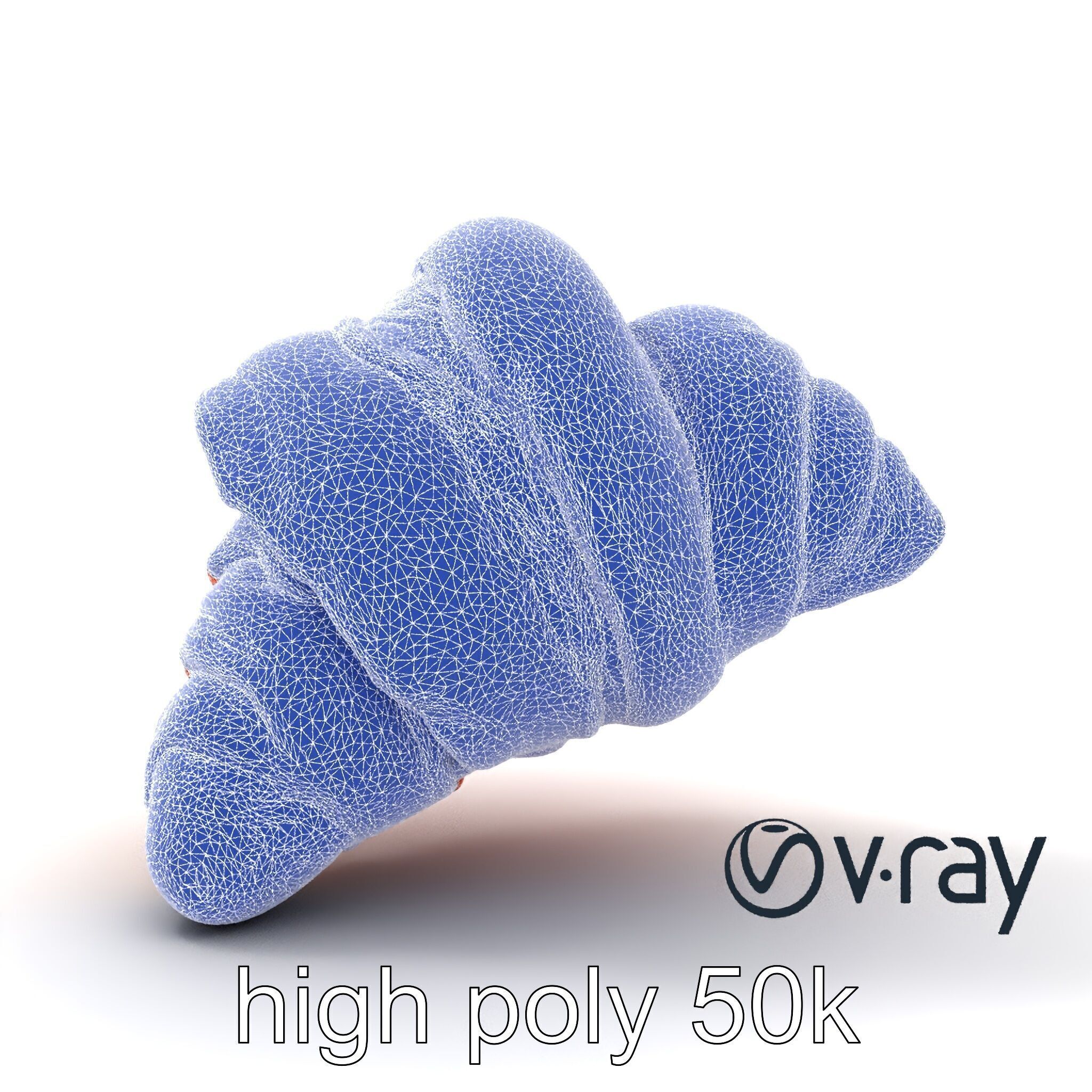 Apricot Croissant Realistic 3D Bakery Model Pack Low-poly 3D model_31