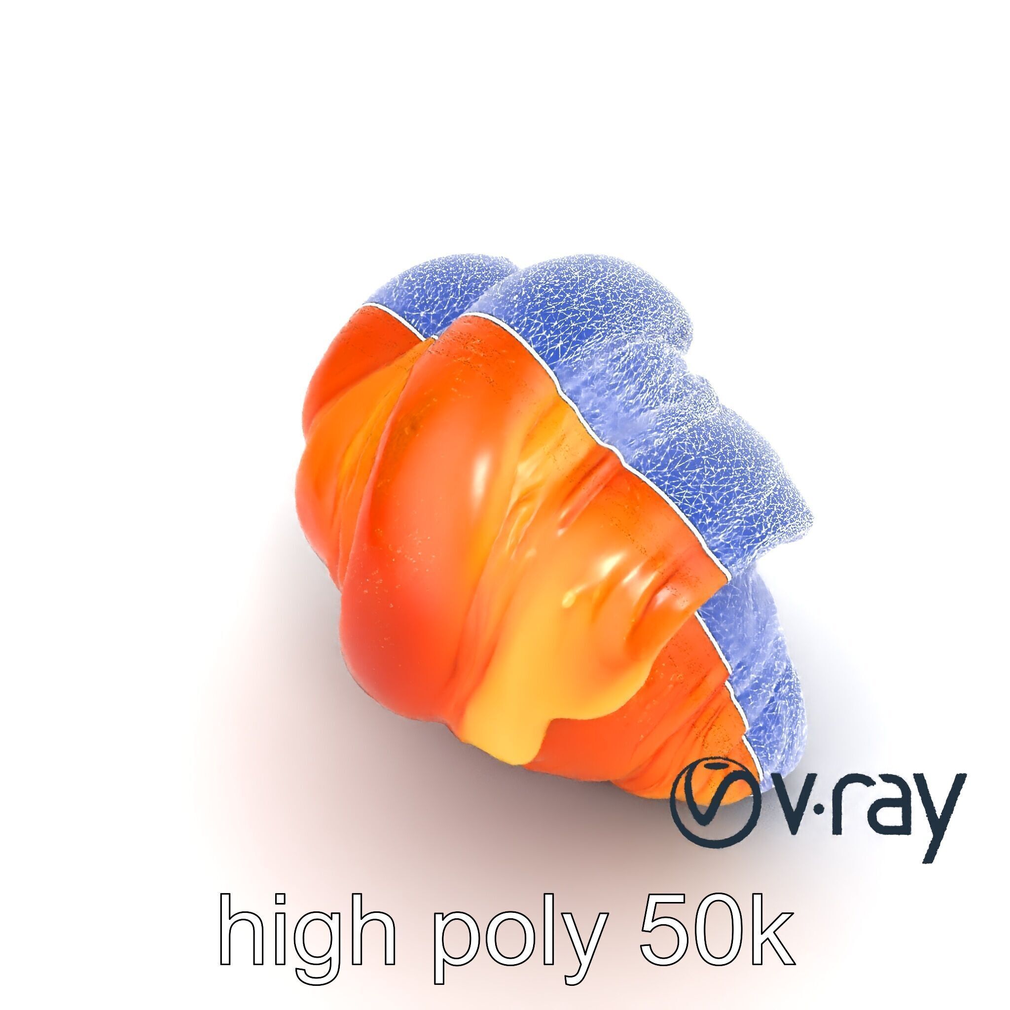 Apricot Croissant Realistic 3D Bakery Model Pack Low-poly 3D model_18