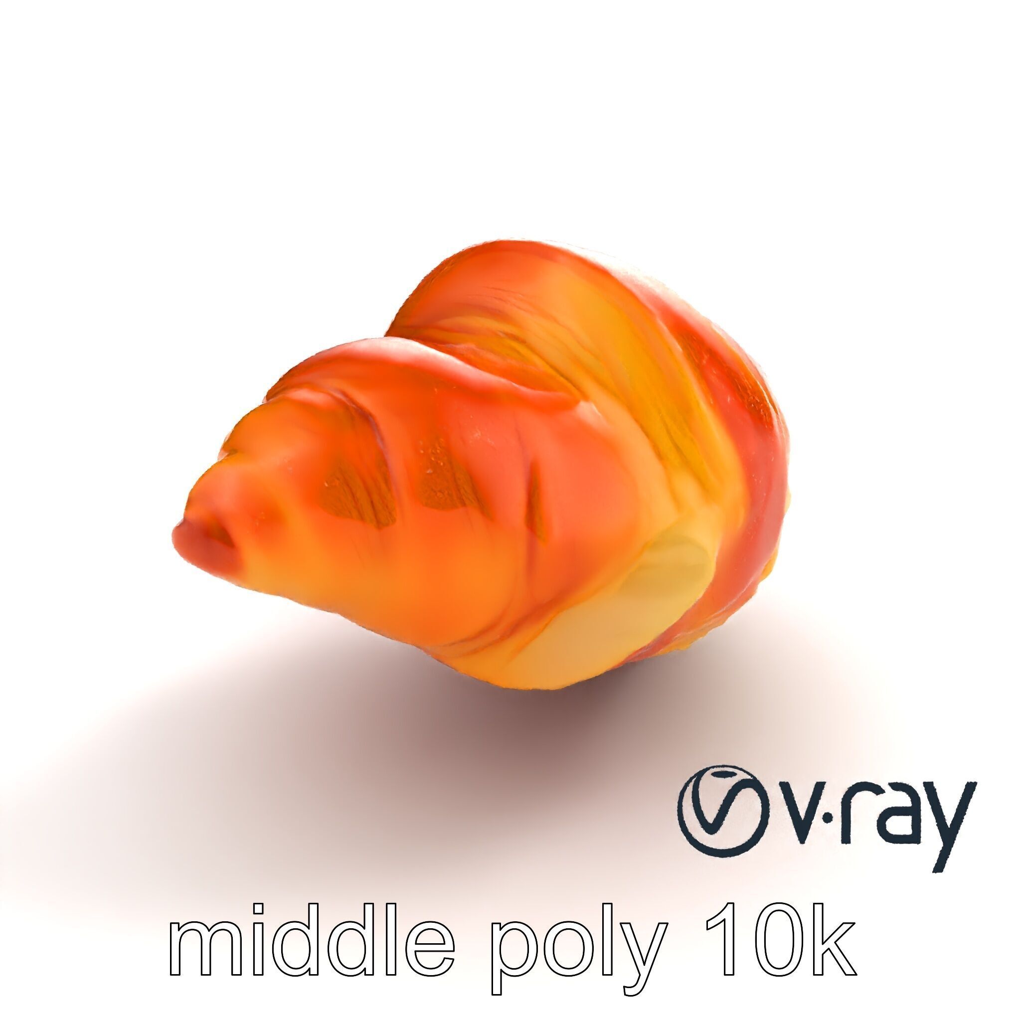 Apricot Croissant Realistic 3D Bakery Model Pack Low-poly 3D model_8