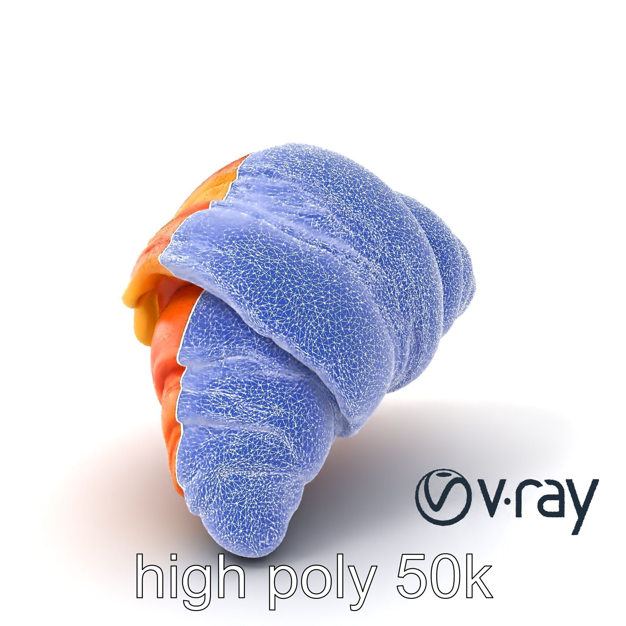 Apricot Croissant Realistic 3D Bakery Model Pack Low-poly 3D model_10