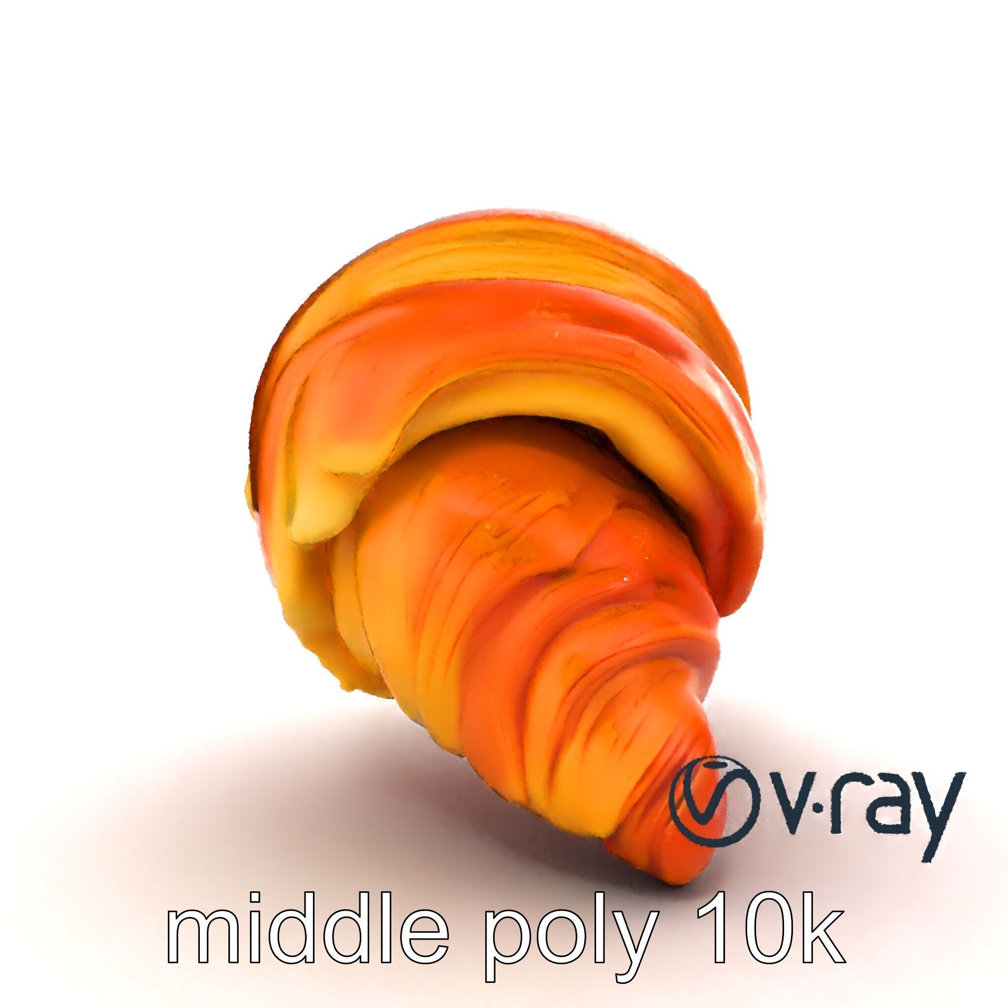 Apricot Croissant Realistic 3D Bakery Model Pack Low-poly 3D model_32