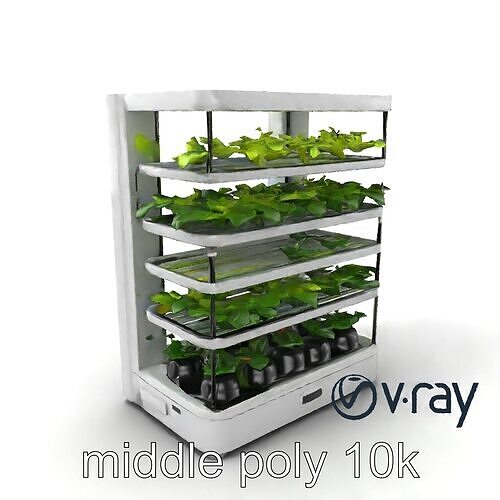 Automated Vertical Farming Unit model pack Low-poly 3D model