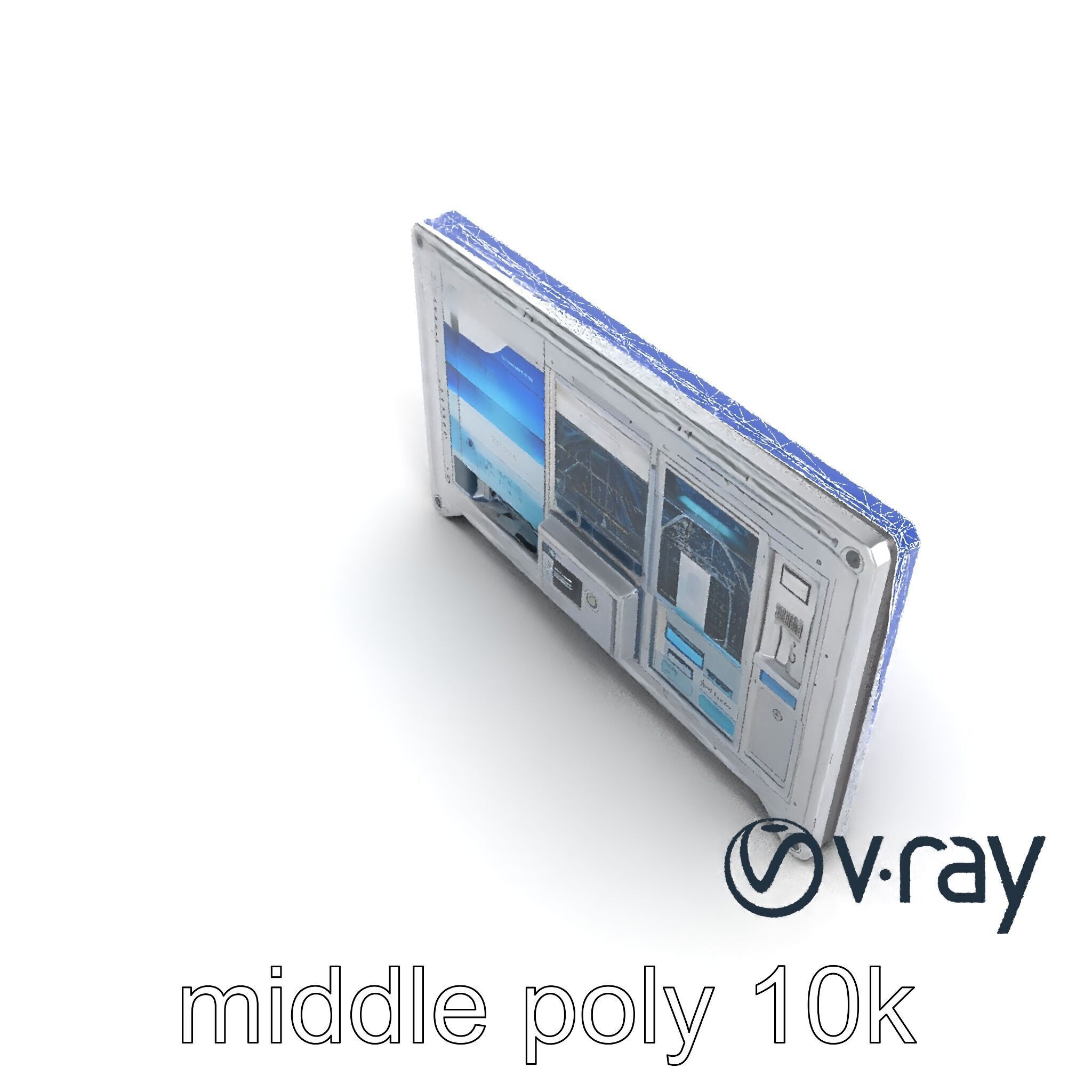 Future-Tech Wall Panel Display model pack Low-poly 3D model_25