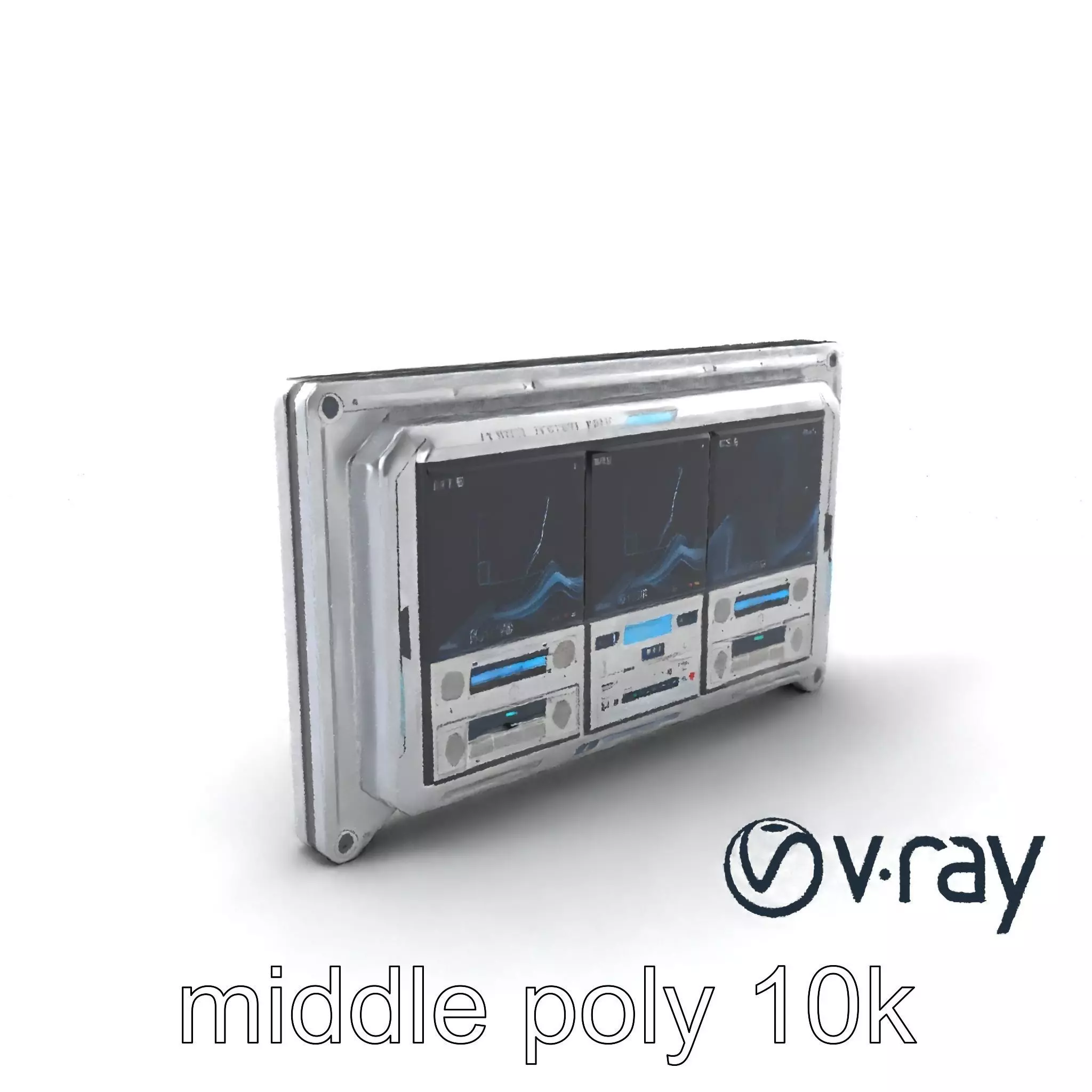 Future-Tech Wall Panel Display model pack Low-poly 3D model_0