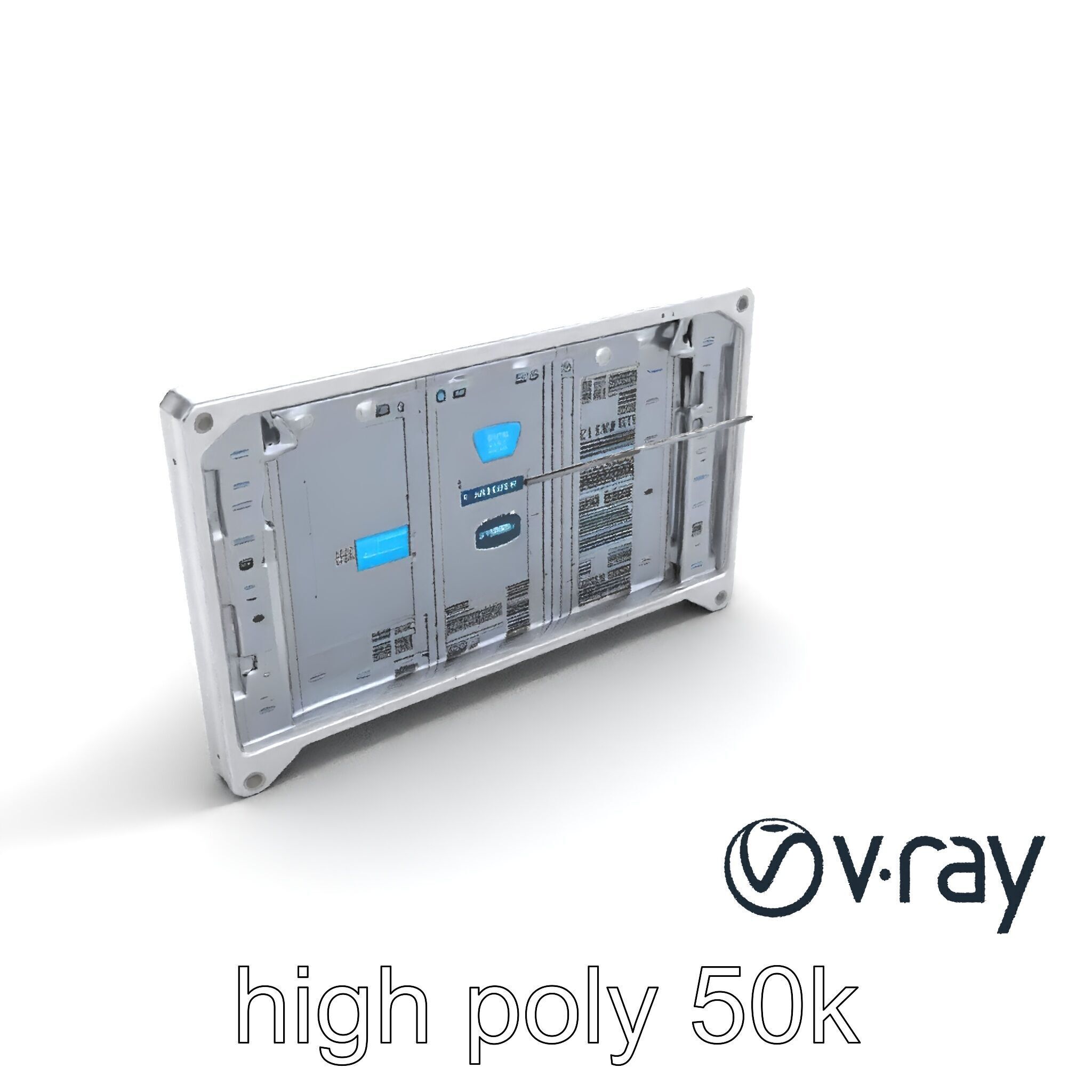 Future-Tech Wall Panel Display model pack Low-poly 3D model_9