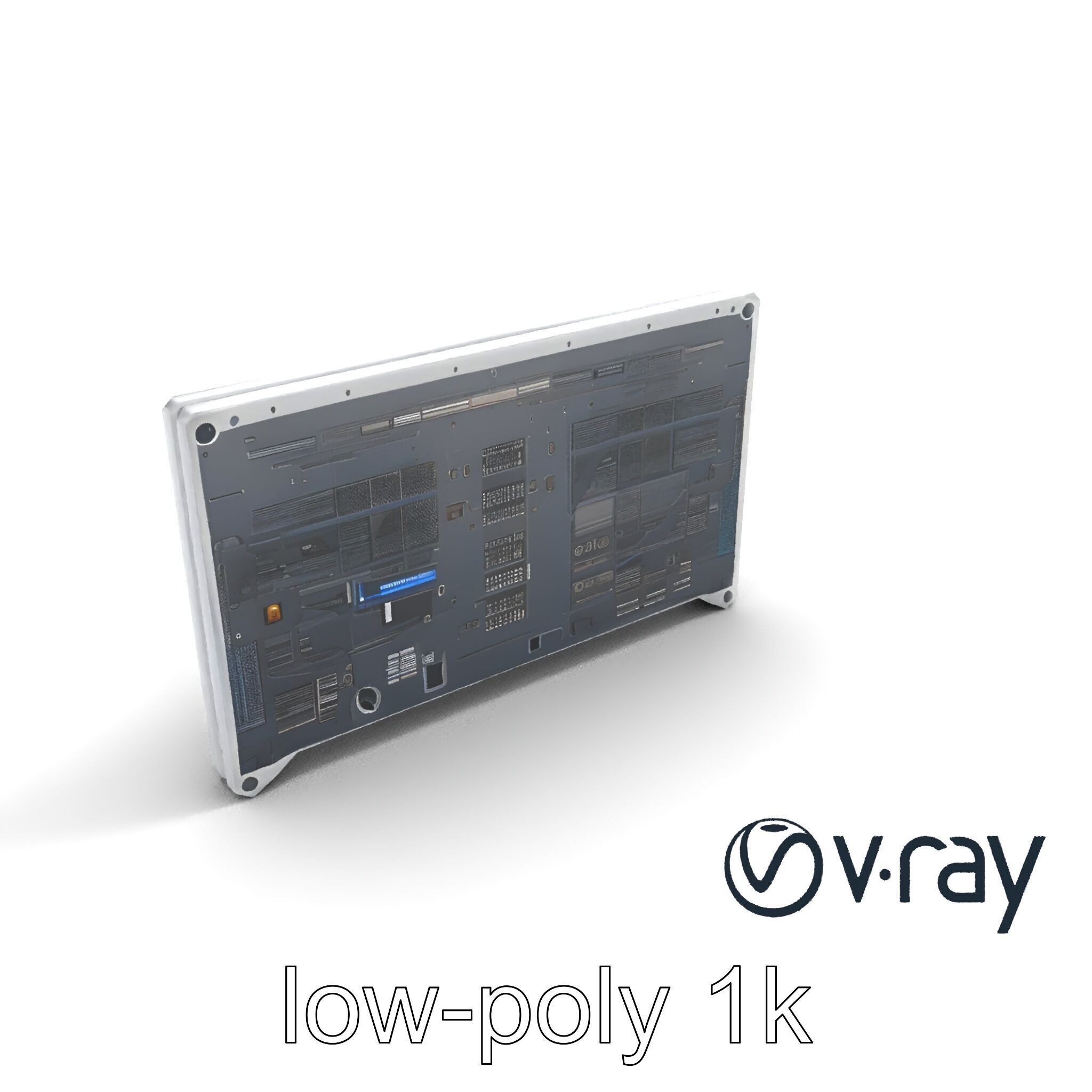 Future-Tech Wall Panel Display model pack Low-poly 3D model_8