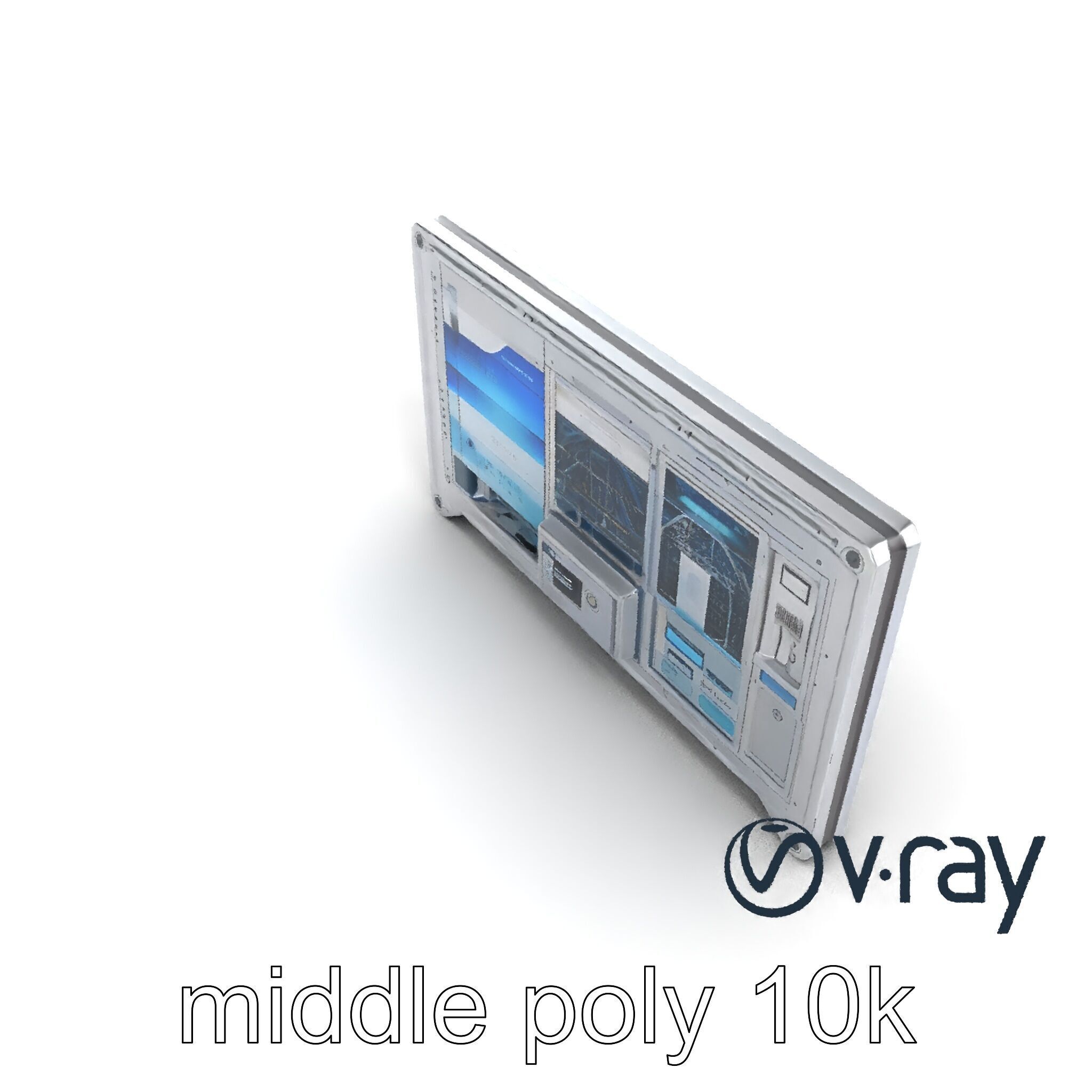 Future-Tech Wall Panel Display model pack Low-poly 3D model_12