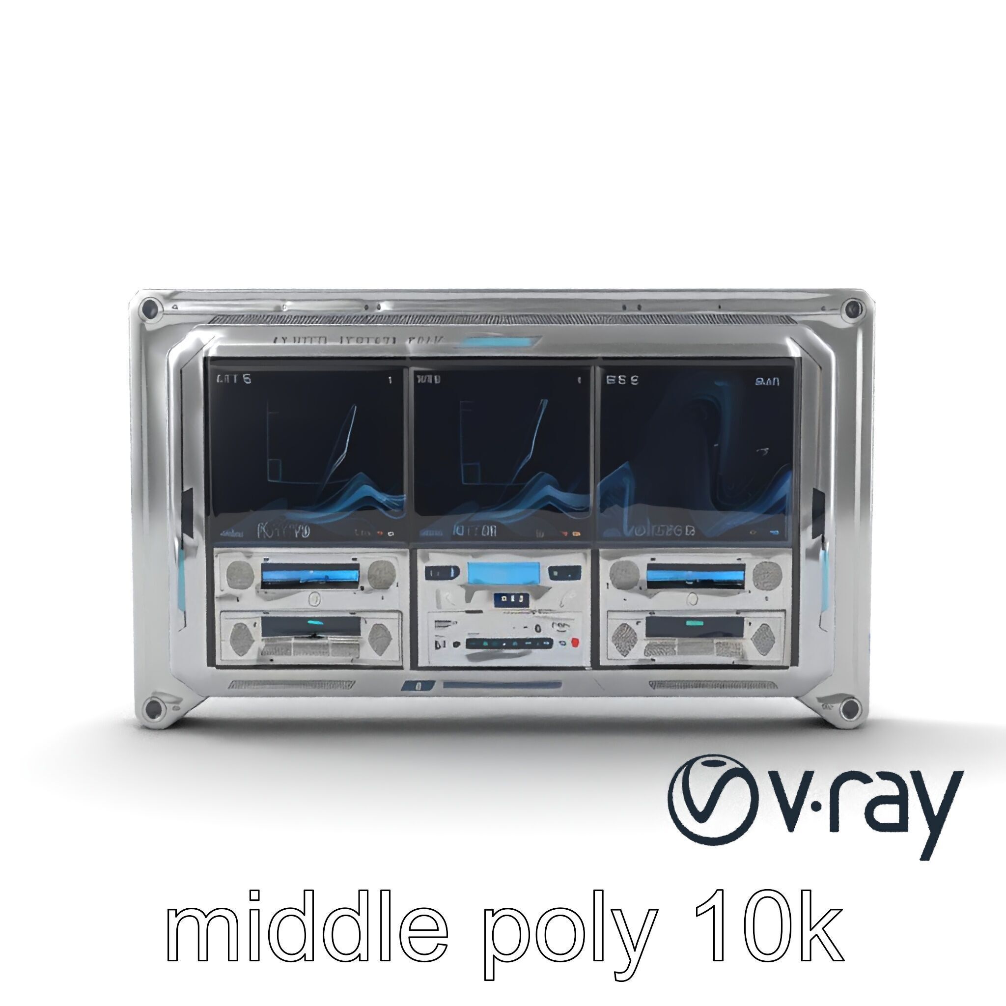 Future-Tech Wall Panel Display model pack Low-poly 3D model_23