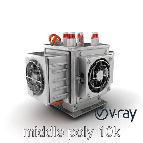 Energy-Efficient Transformer Unit with Advanced Features mode... Low-poly 3D model