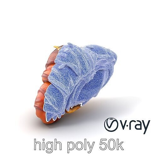 Chocolate-Filled Croissant 3D Texture Model Pack Low-poly 3D model 2
