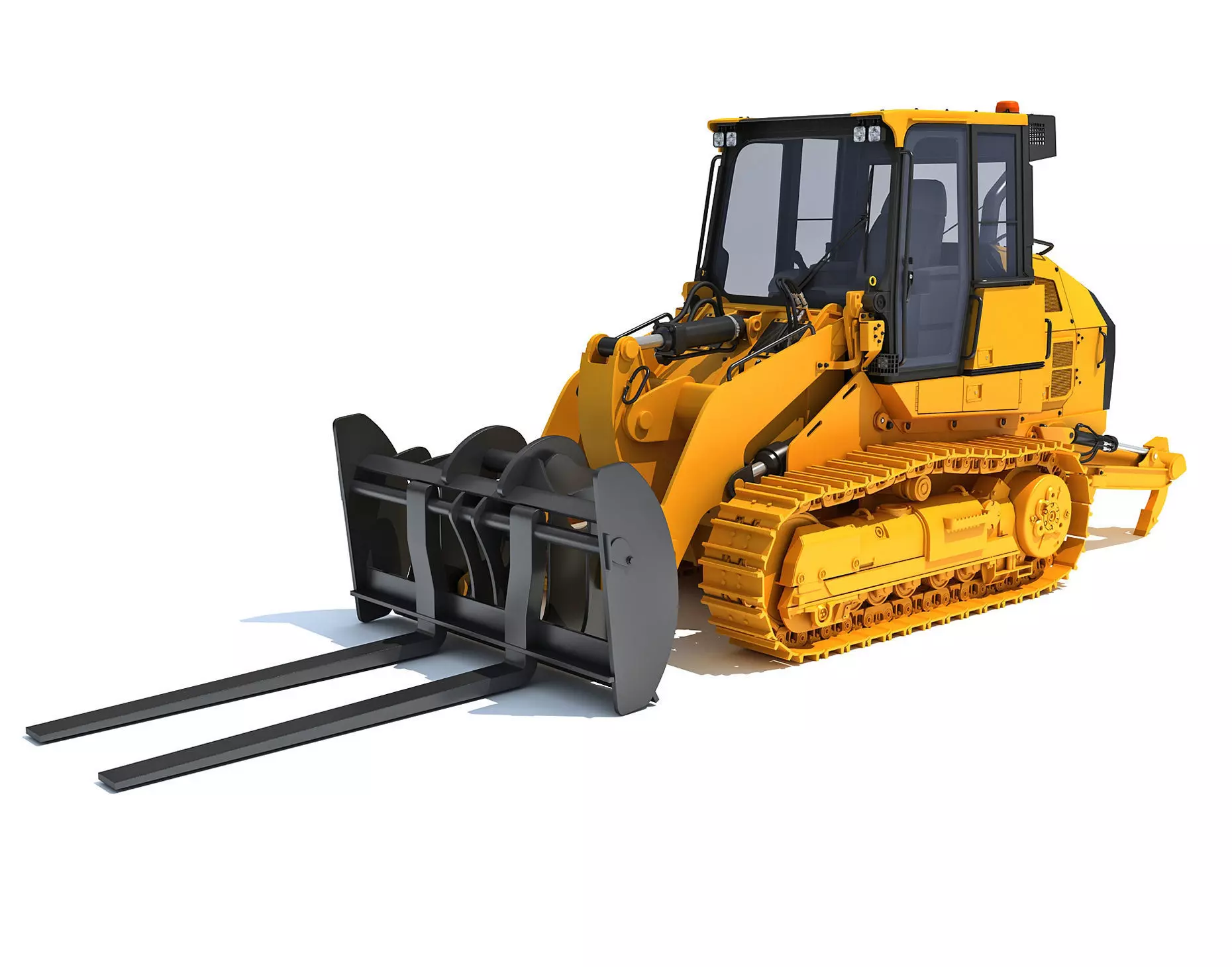 Tracked Dozer Bulldozer 3D model_0