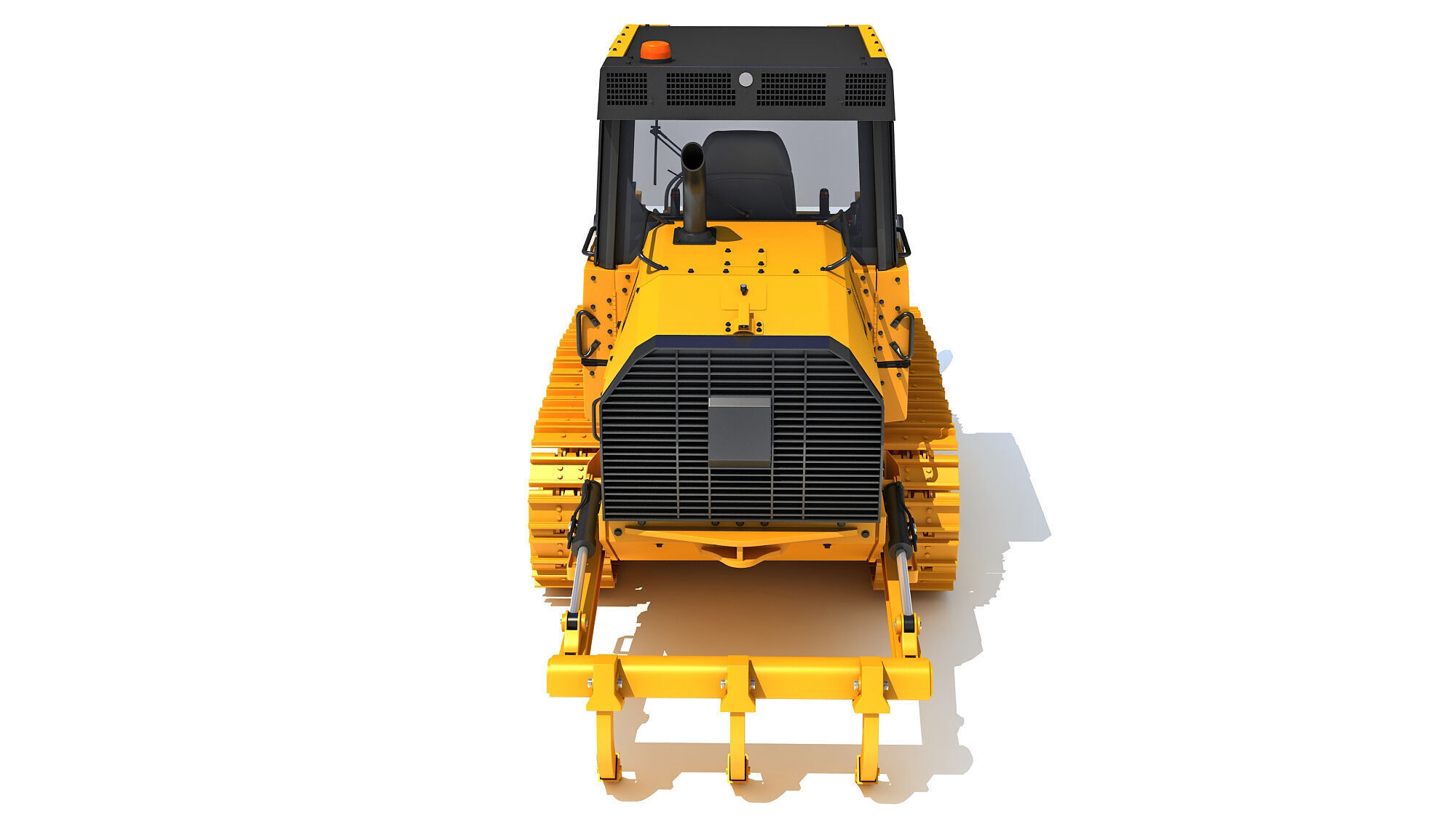 Tracked Dozer Bulldozer 3D model_4