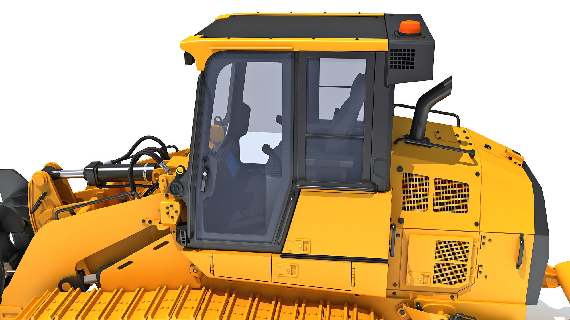 Tracked Dozer Bulldozer 3D model_12
