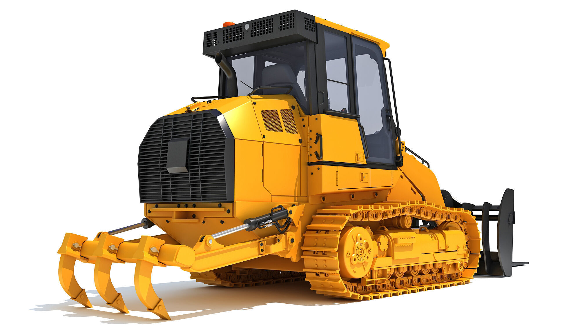 Tracked Dozer Bulldozer 3D model_5