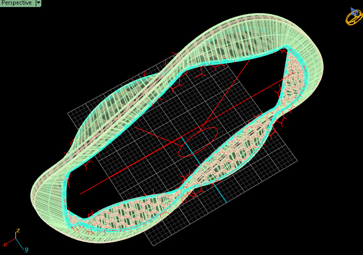 5019 Dynamic Twist Gold Bangle 61mm-13gm 3D print model_4