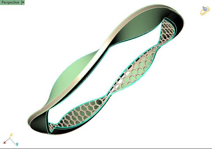 5019 Dynamic Twist Gold Bangle 61mm-13gm 3D print model_2