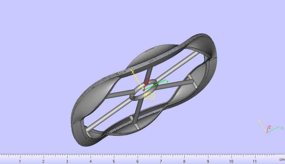 5019 Dynamic Twist Gold Bangle 61mm-13gm 3D print model_8