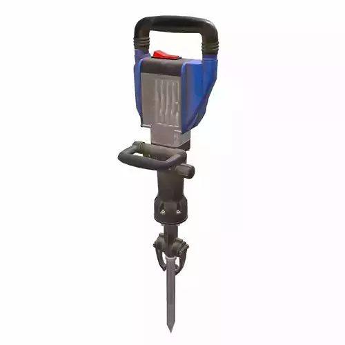 Demolition Hammer Machine Low Poly