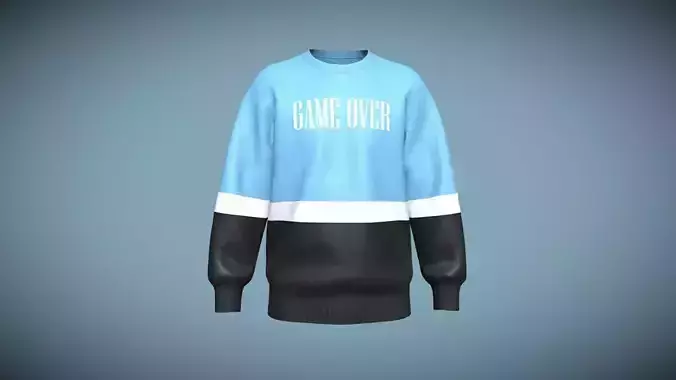 Sweatshirt-game Over In Low Poly