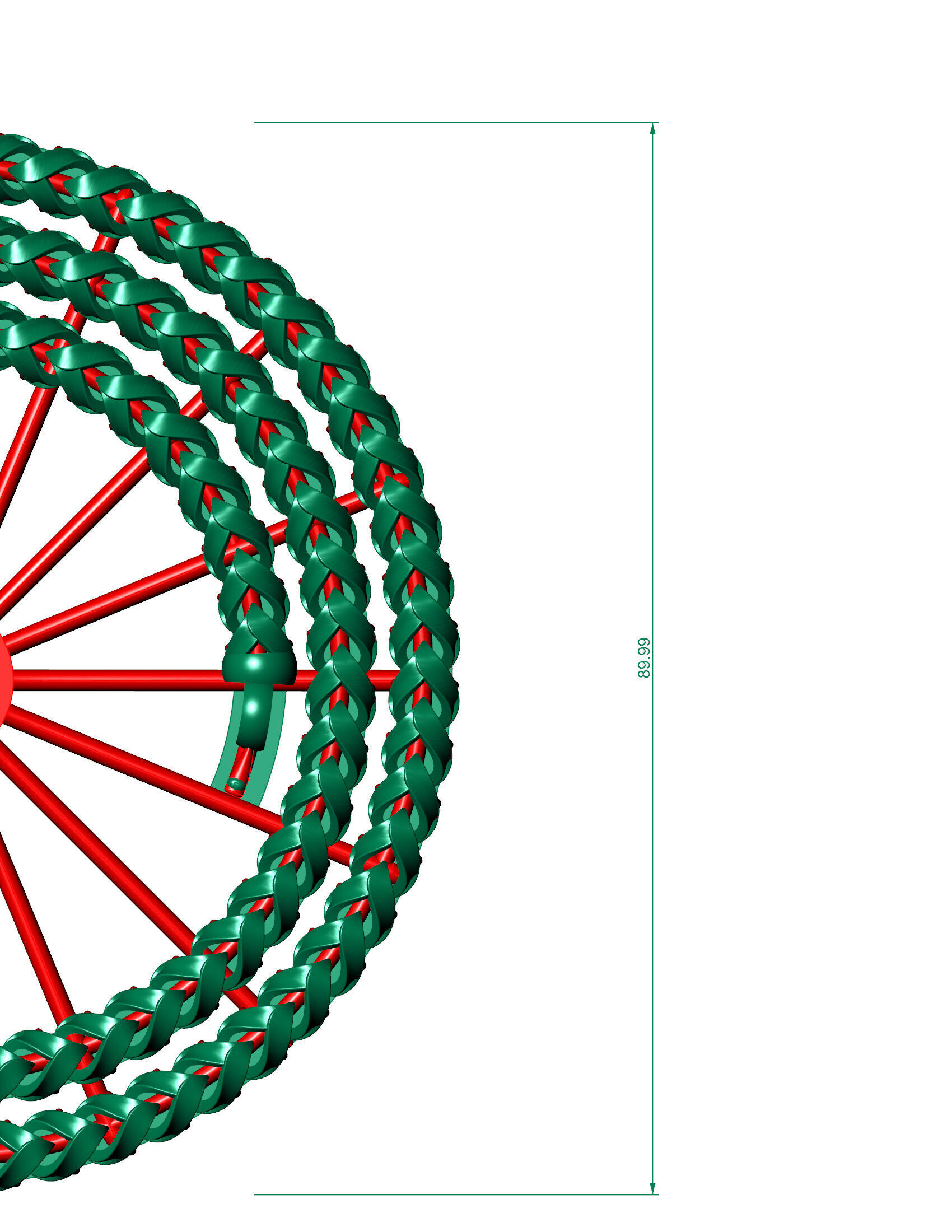 6MM Franco Cuban chain or Necklace ready to print  3D print model_1