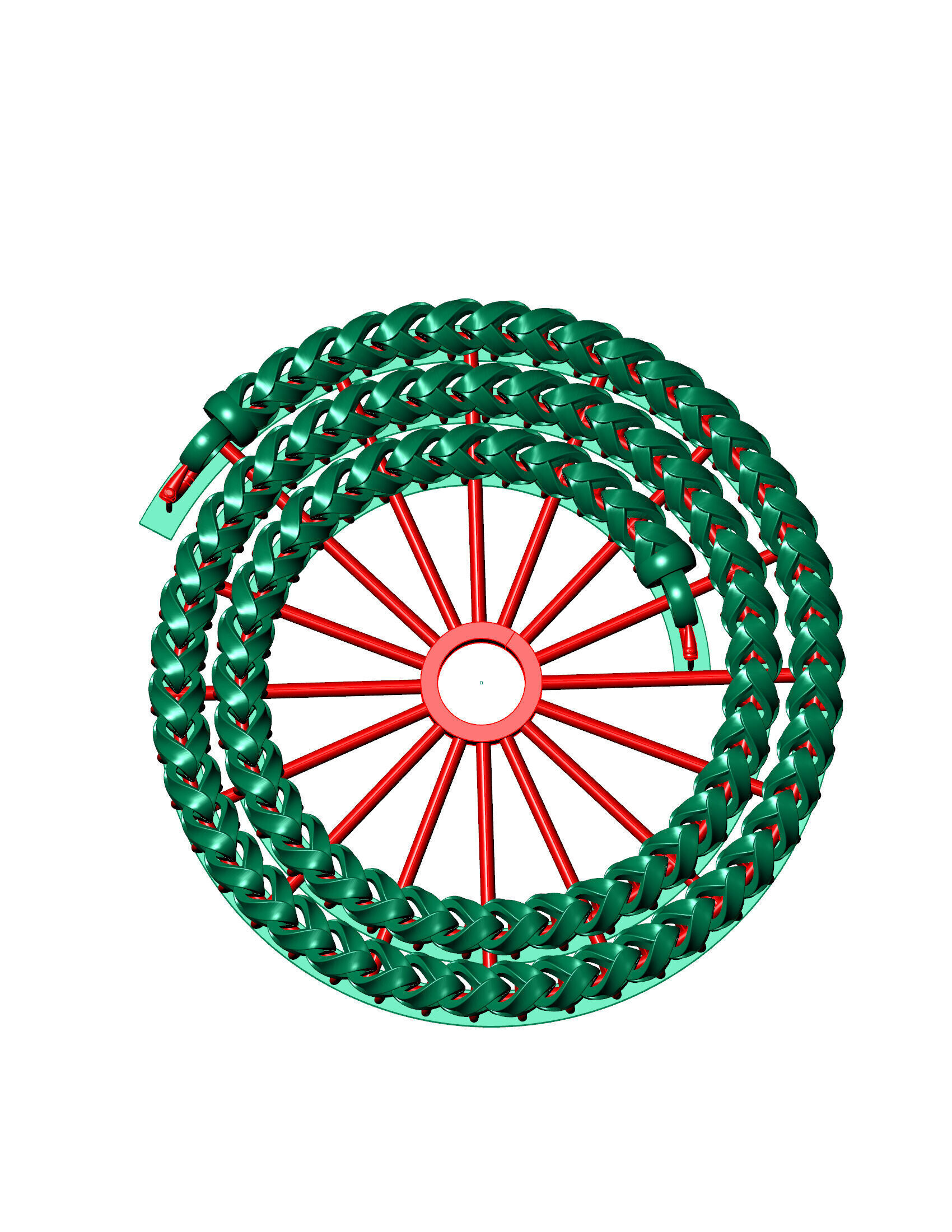 7MM Franco Cuban chain or Necklace ready to print 3D print model_2