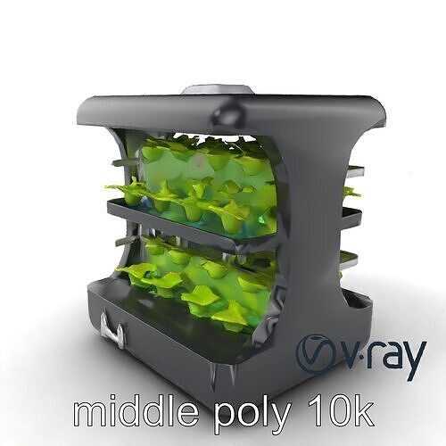 Urban Farming Module AI-Driven Nutrient LED model pack Low-poly 3D model