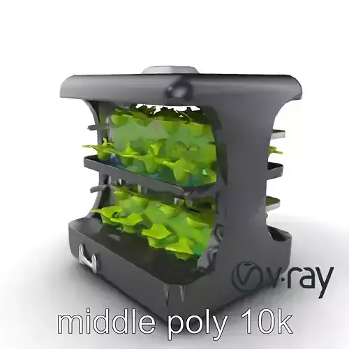 Urban Farming Module AI-Driven Nutrient LED model pack Low-poly 3D model