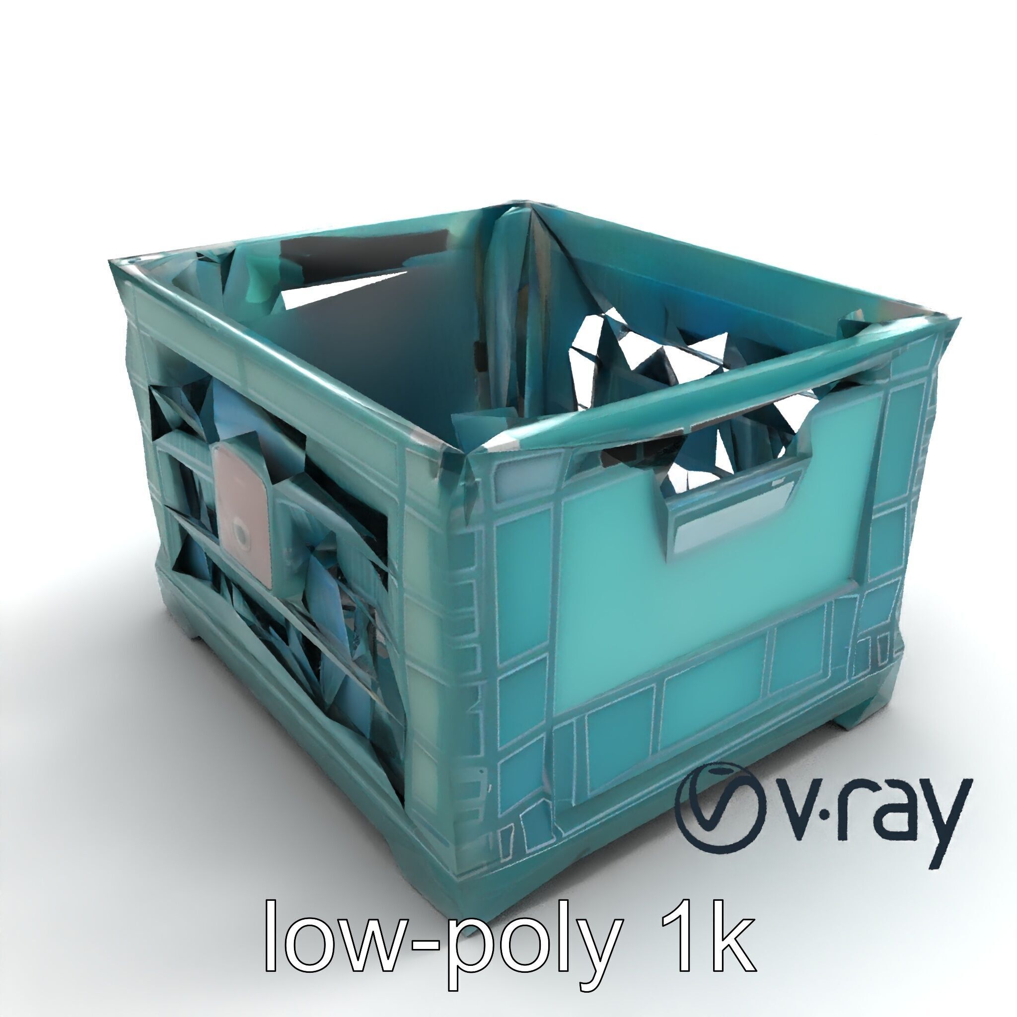 Storage Crate with Smart Lock Model Pack Low-poly 3D model_9