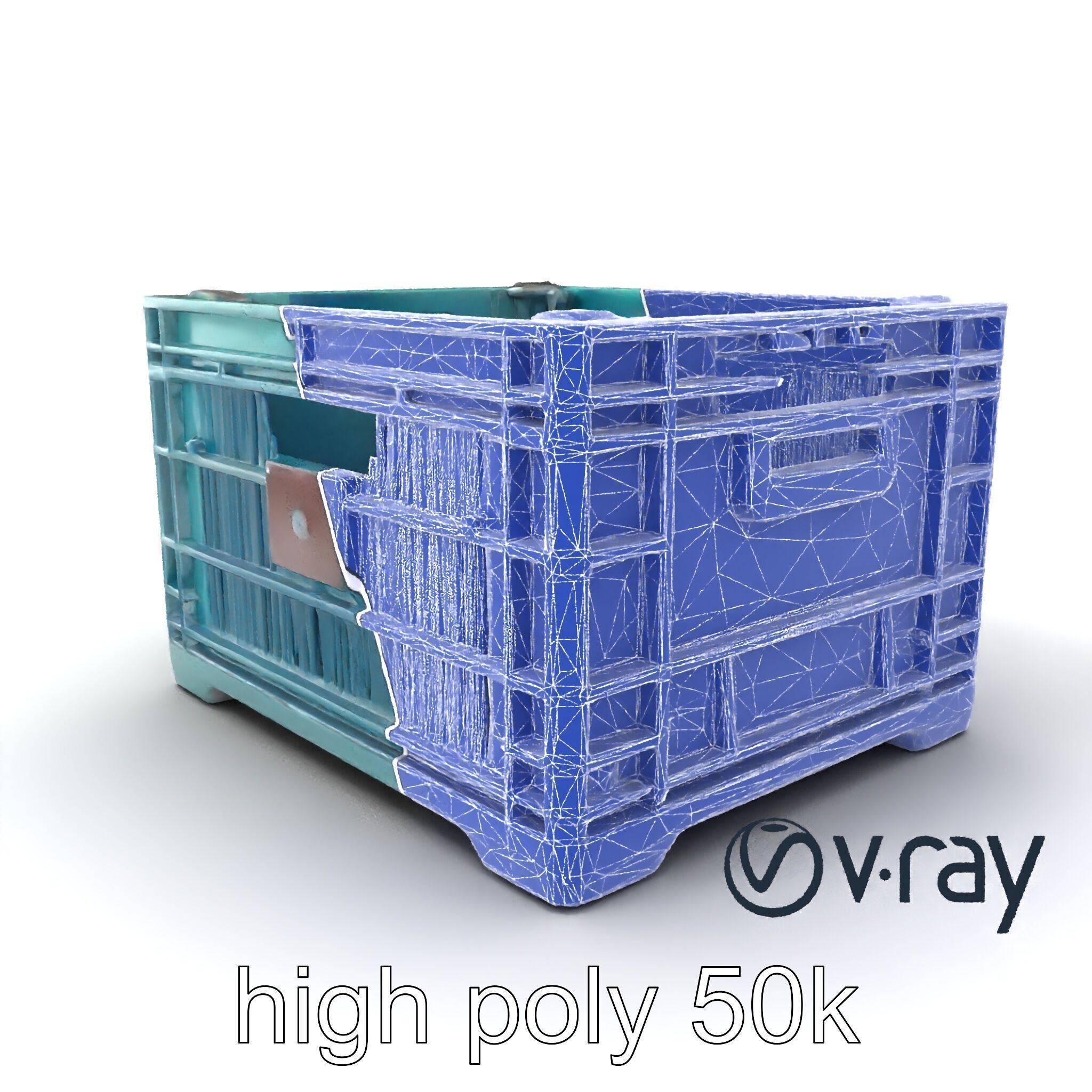 Storage Crate with Smart Lock Model Pack Low-poly 3D model_10