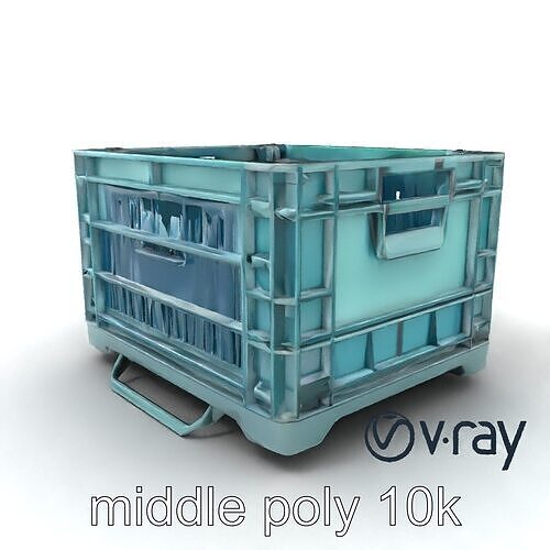 Storage Crate with Smart Lock Model Pack Low-poly 3D model