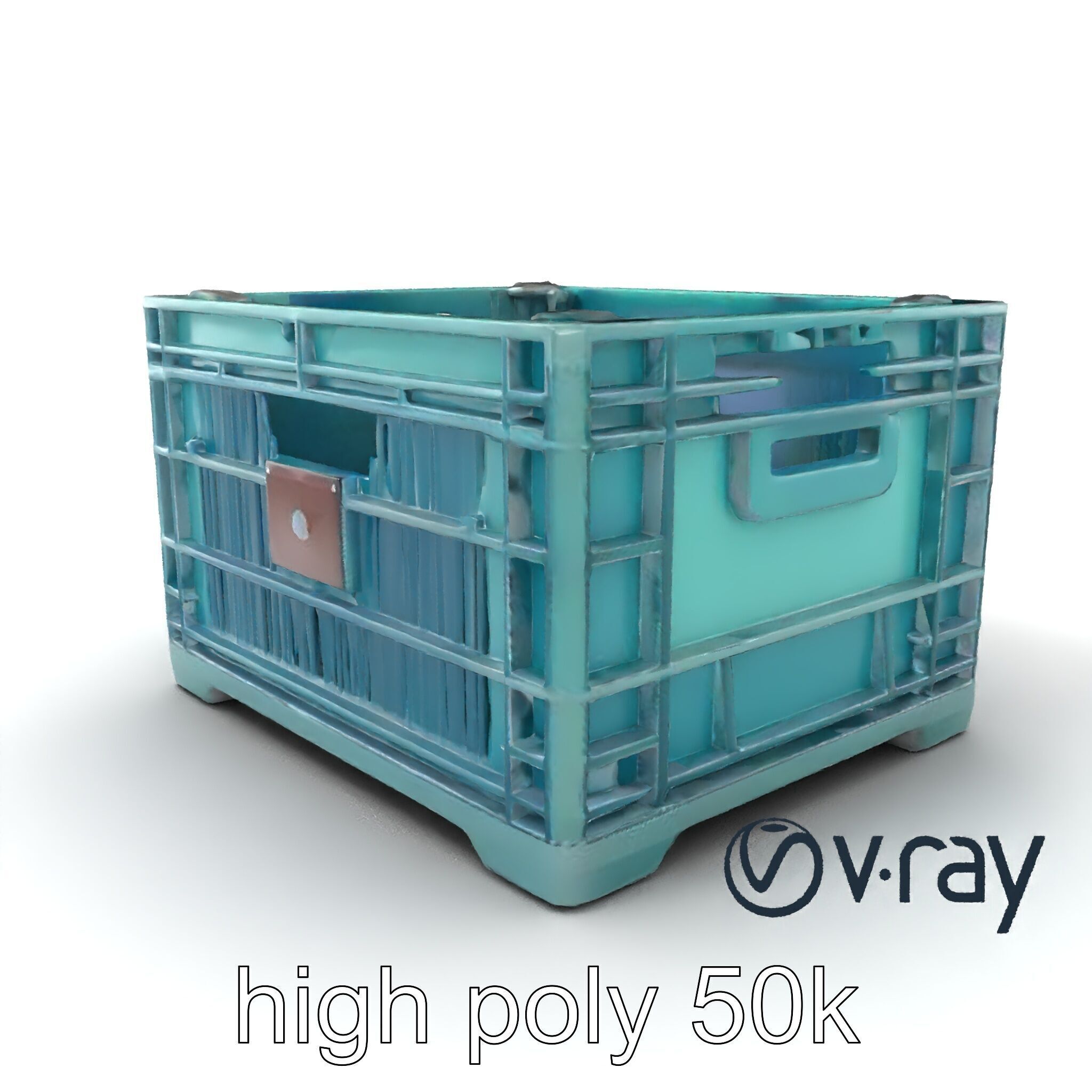 Storage Crate with Smart Lock Model Pack Low-poly 3D model_2