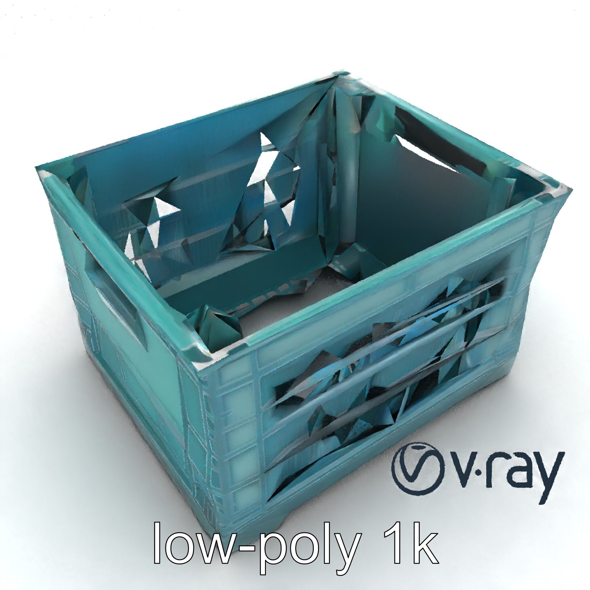 Storage Crate with Smart Lock Model Pack Low-poly 3D model_15