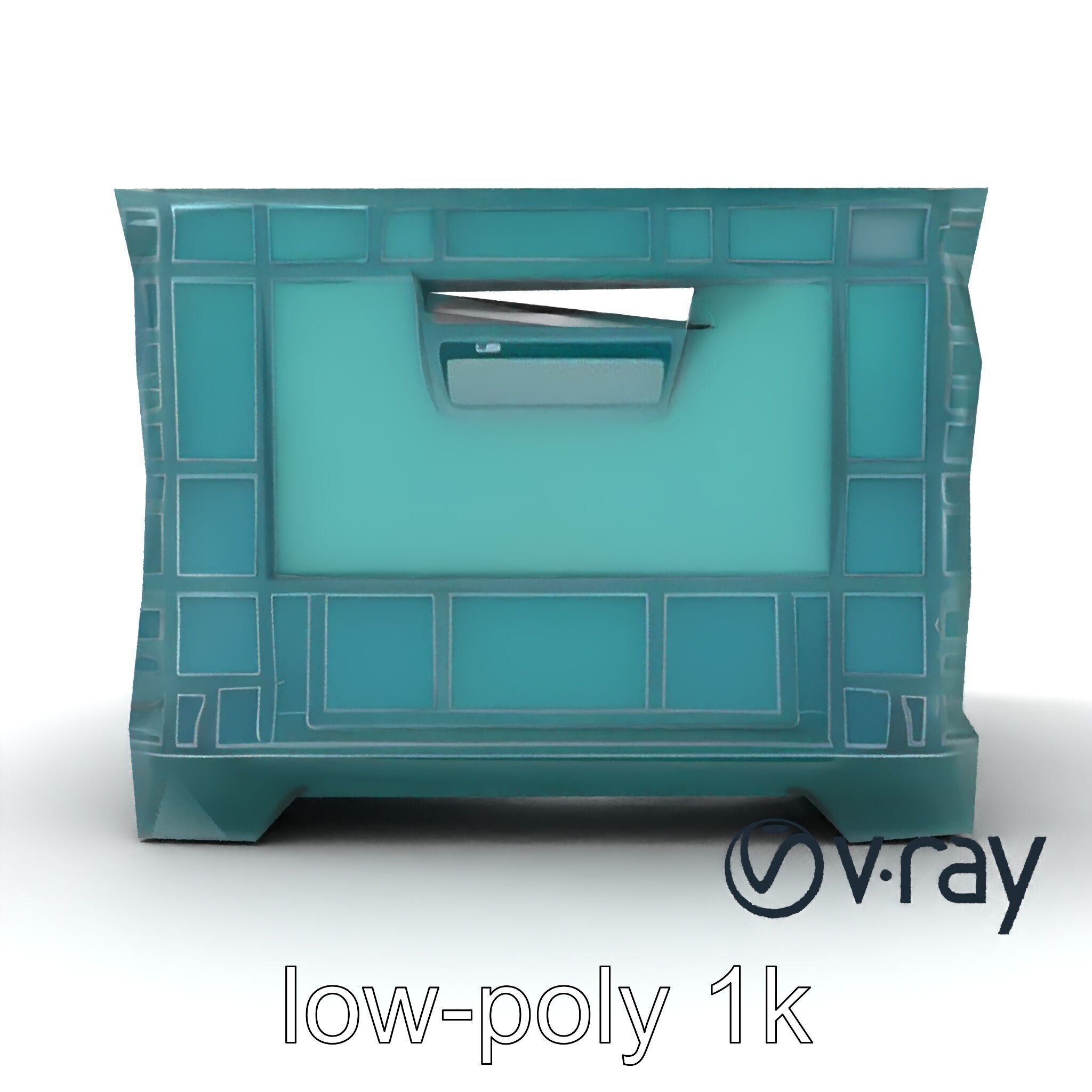 Storage Crate with Smart Lock Model Pack Low-poly 3D model_32