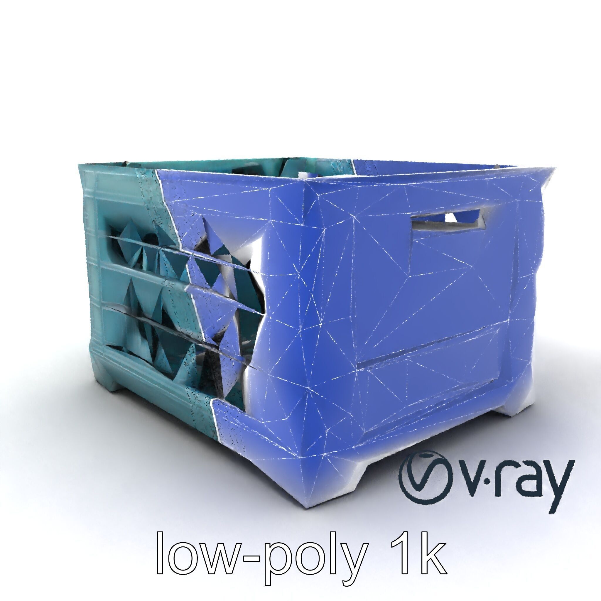 Storage Crate with Smart Lock Model Pack Low-poly 3D model_7