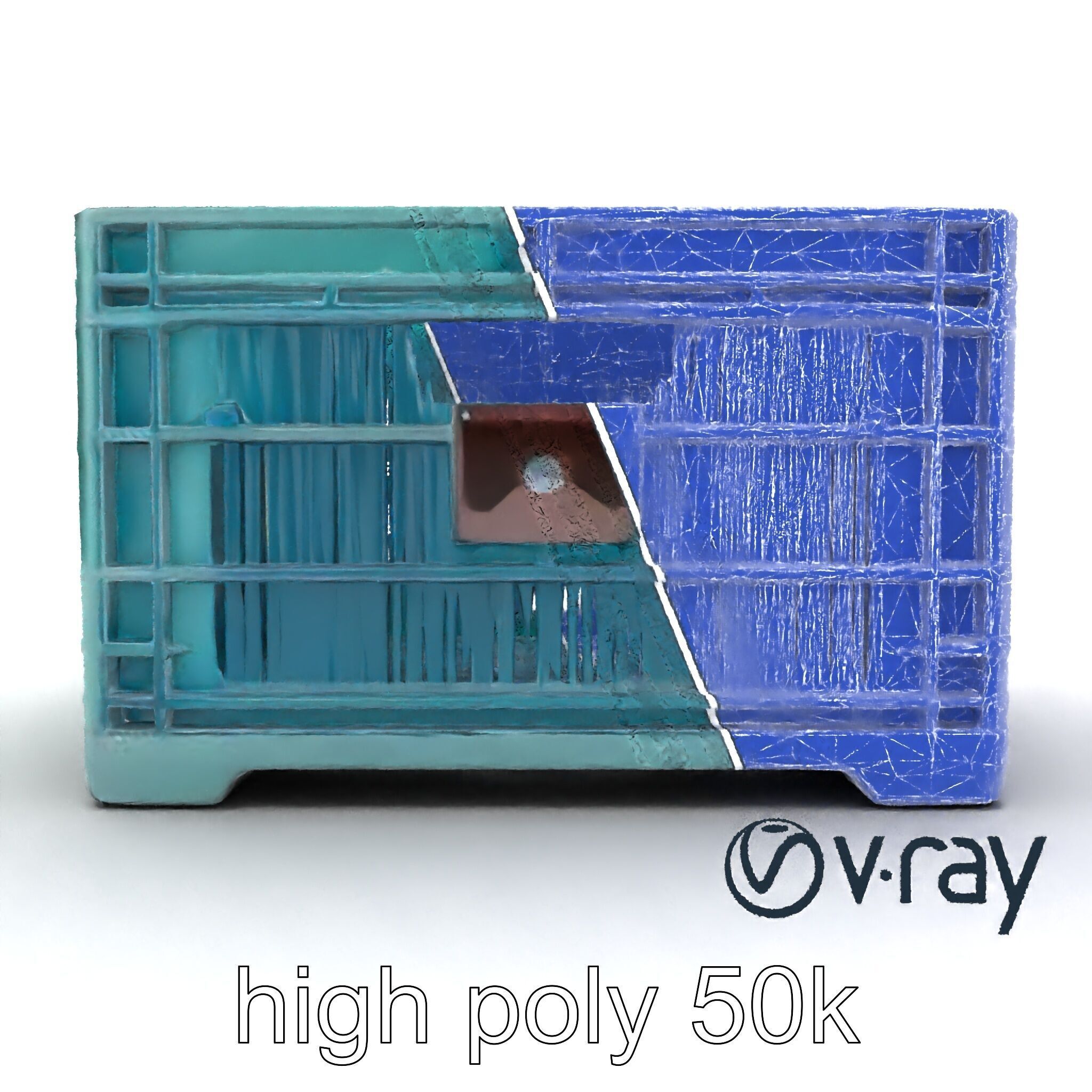 Storage Crate with Smart Lock Model Pack Low-poly 3D model_29