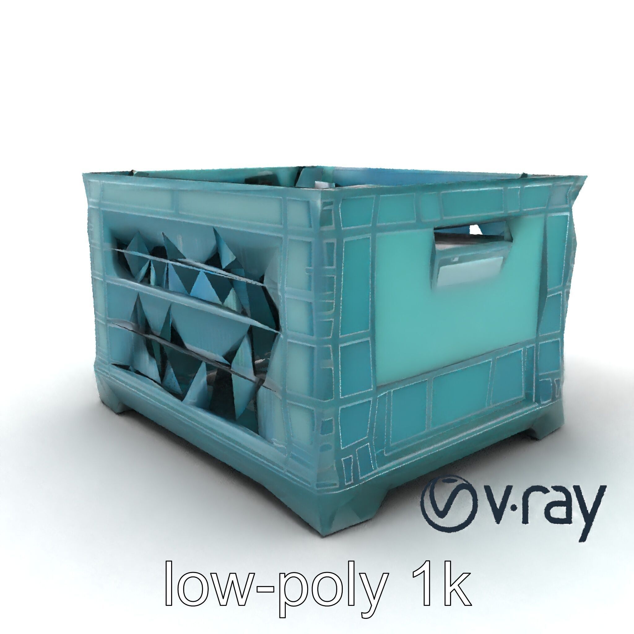 Storage Crate with Smart Lock Model Pack Low-poly 3D model_5