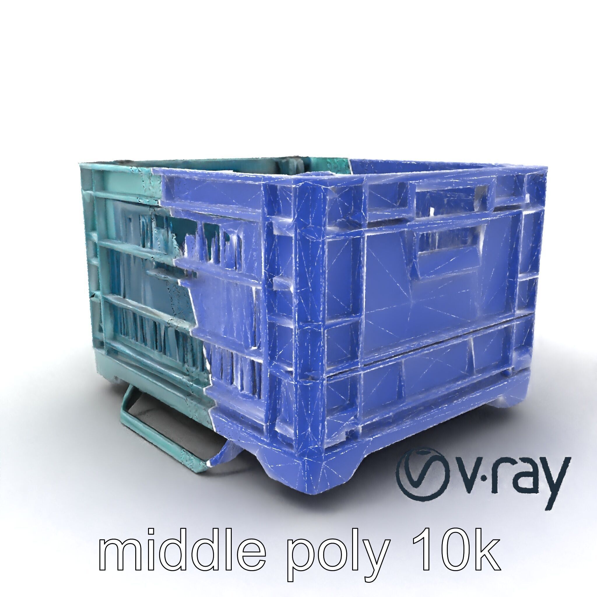 Storage Crate with Smart Lock Model Pack Low-poly 3D model_6