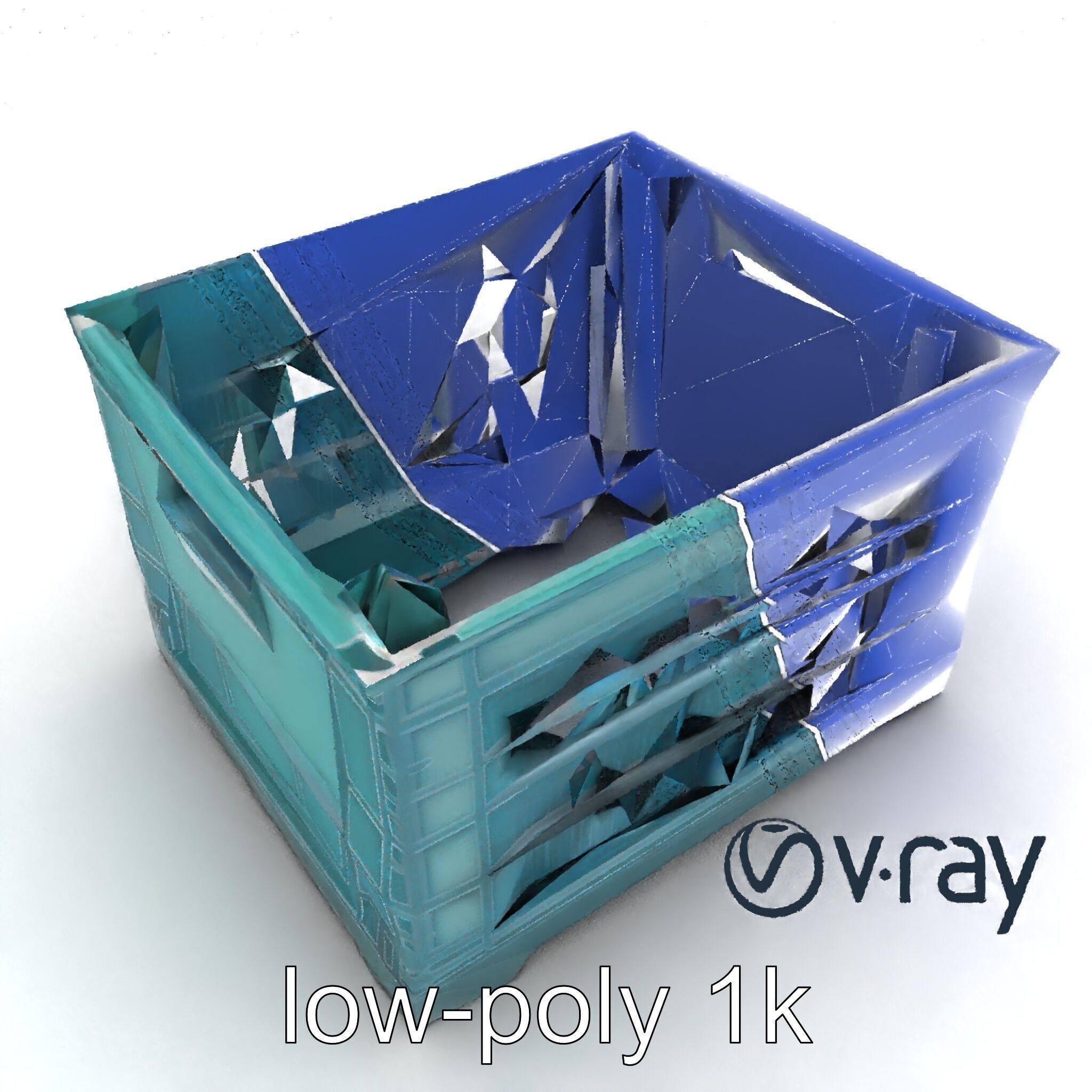 Storage Crate with Smart Lock Model Pack Low-poly 3D model_21