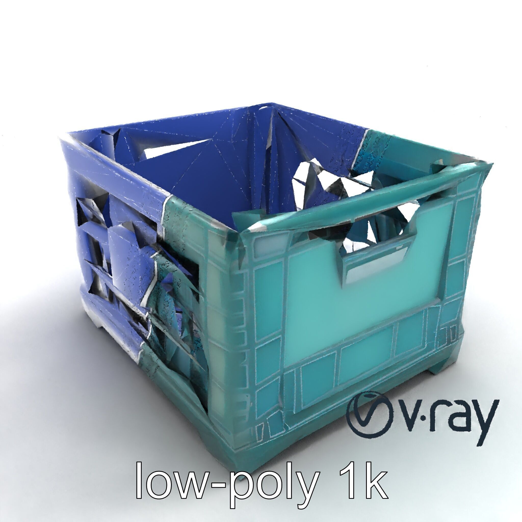Storage Crate with Smart Lock Model Pack Low-poly 3D model_17