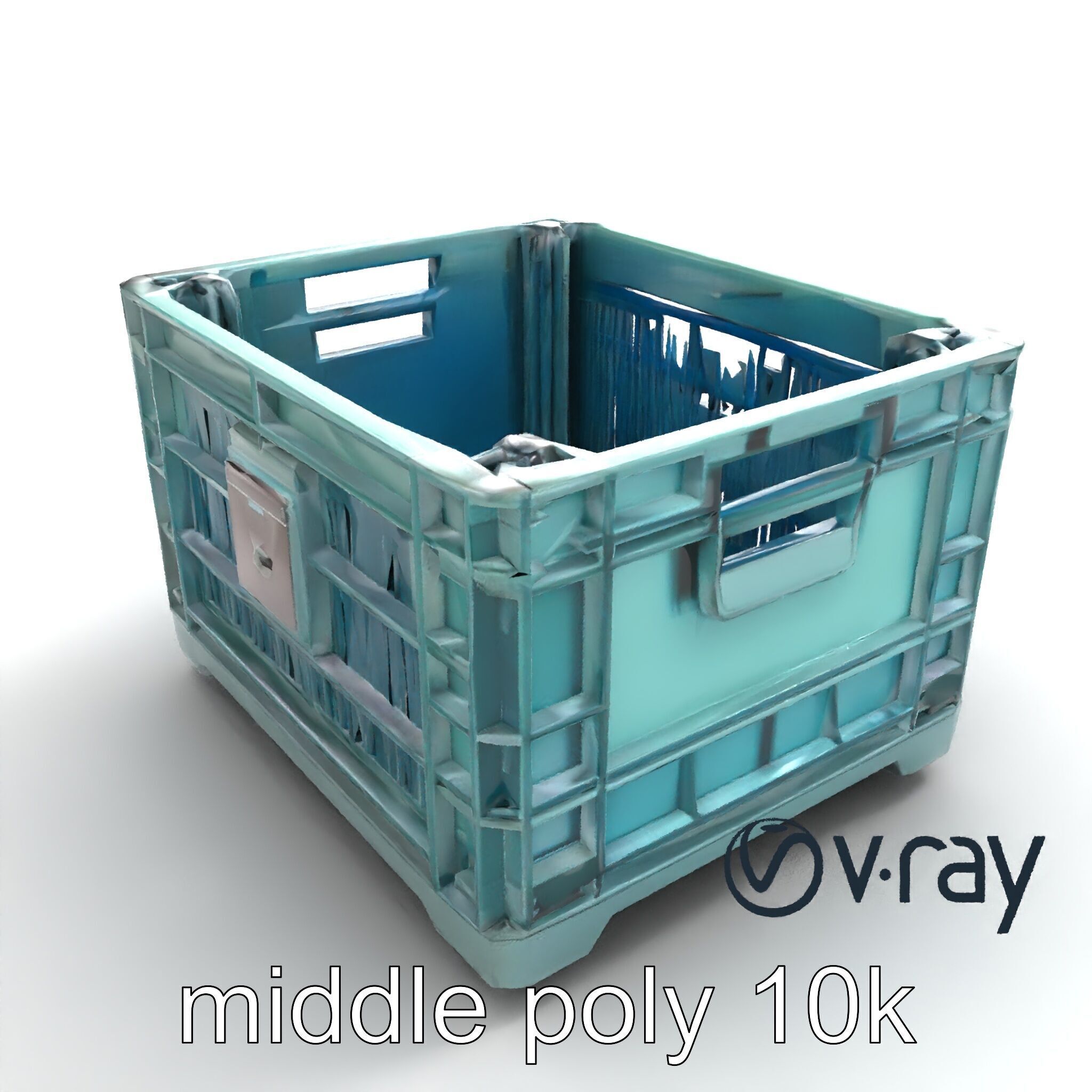 Storage Crate with Smart Lock Model Pack Low-poly 3D model_8