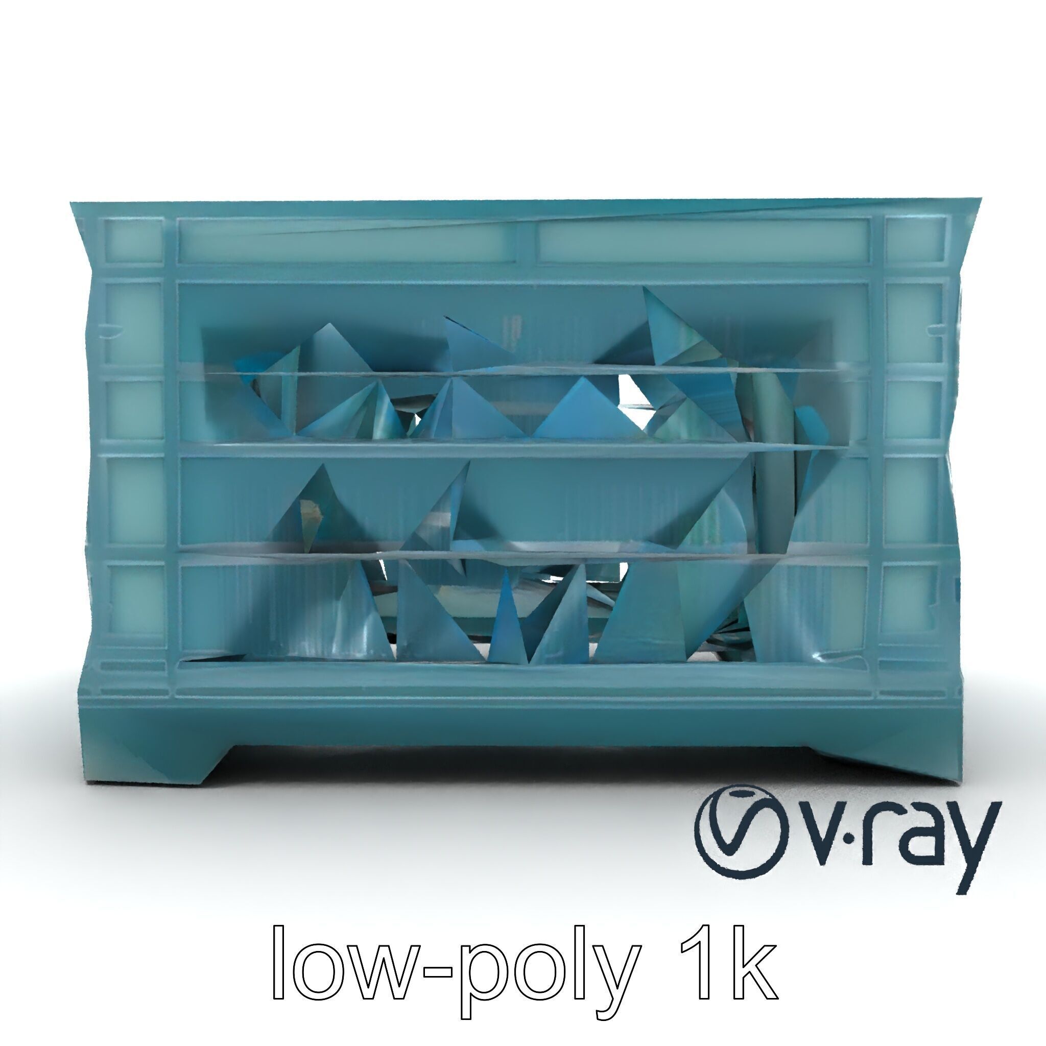 Storage Crate with Smart Lock Model Pack Low-poly 3D model_24