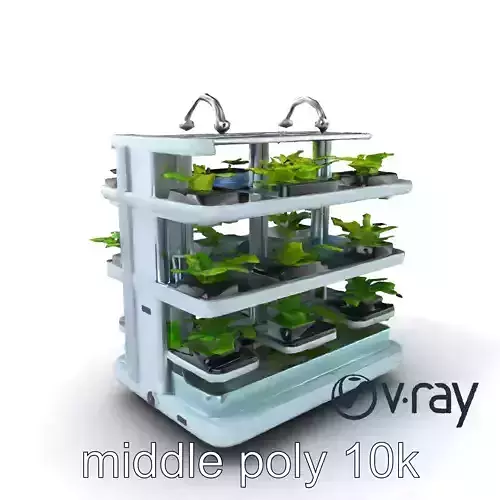 Advanced Cultivation Column Model Pack with Rotating Plant Platforms