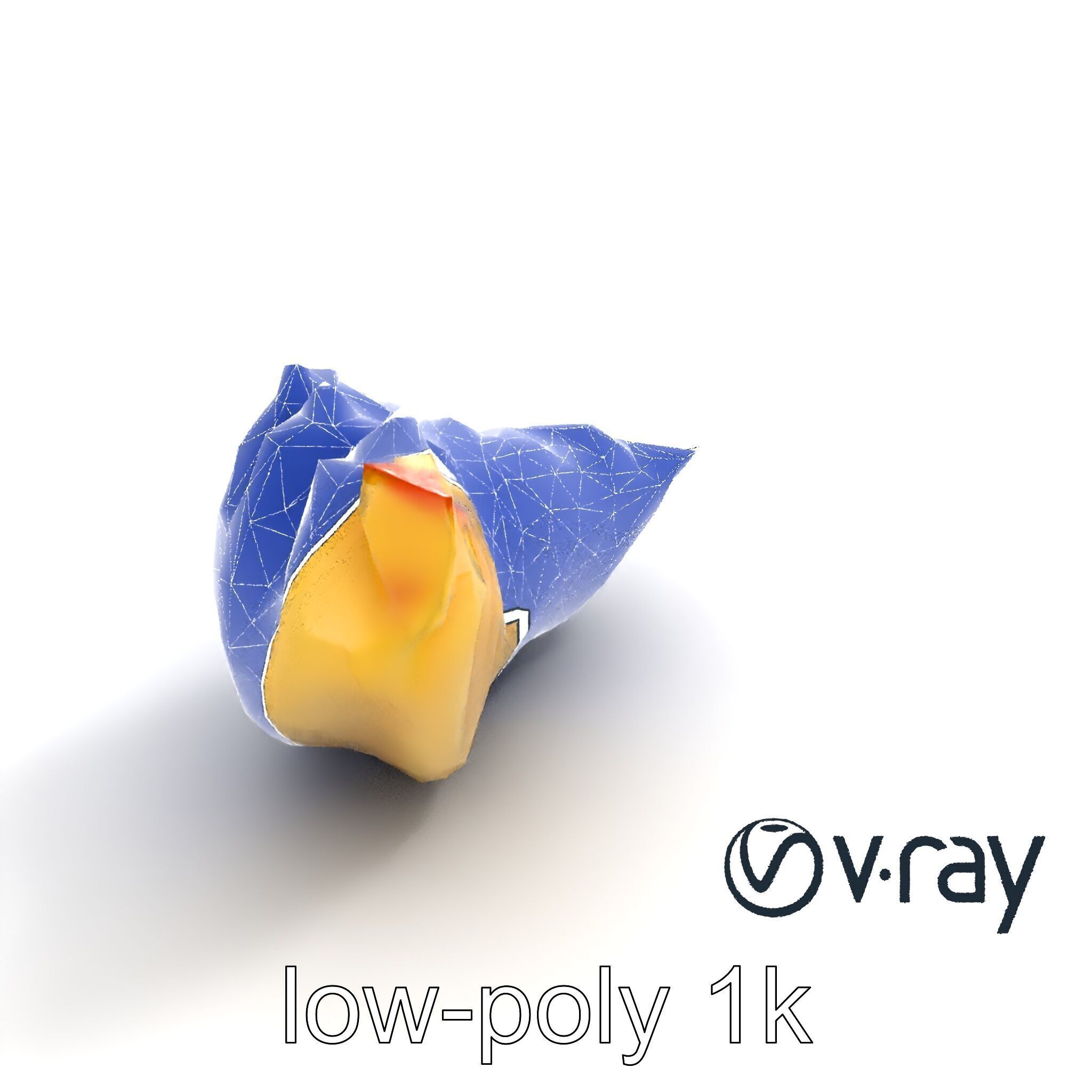 Traditional Dumpling Crescent Shape Model Pack Low-poly 3D model_16