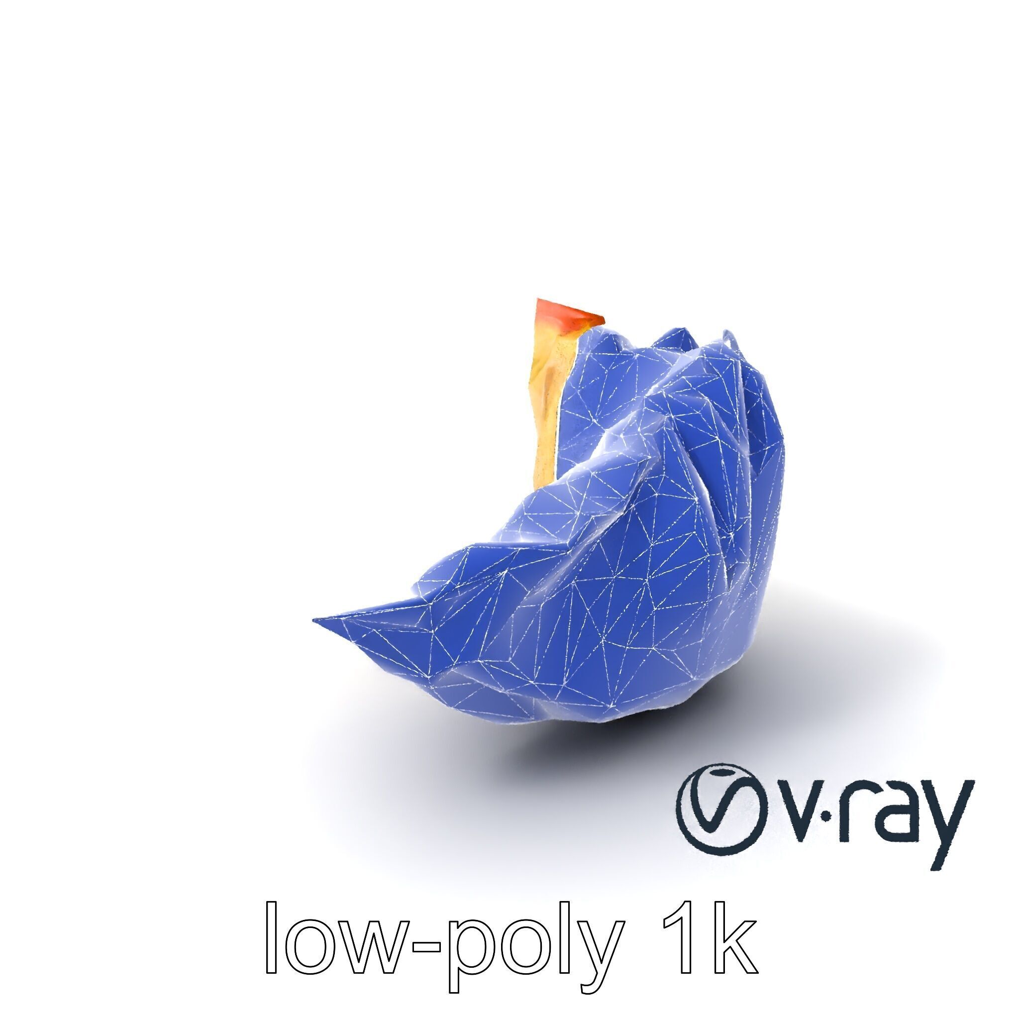 Traditional Dumpling Crescent Shape Model Pack Low-poly 3D model_6