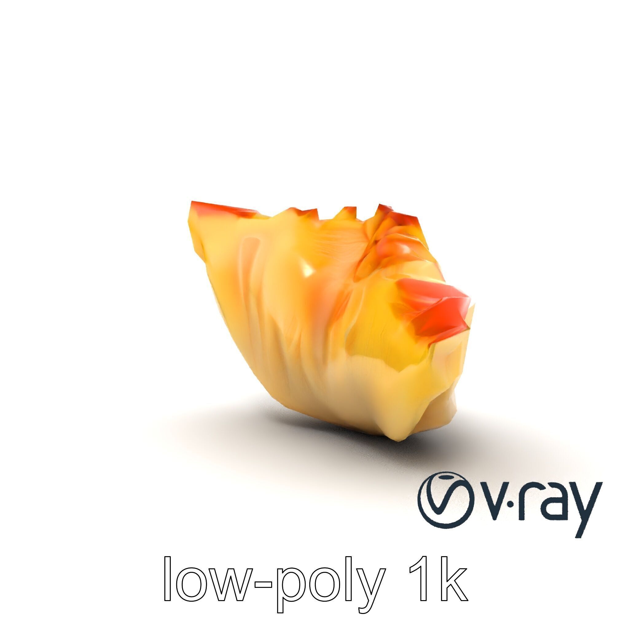 Traditional Dumpling Crescent Shape Model Pack Low-poly 3D model_23