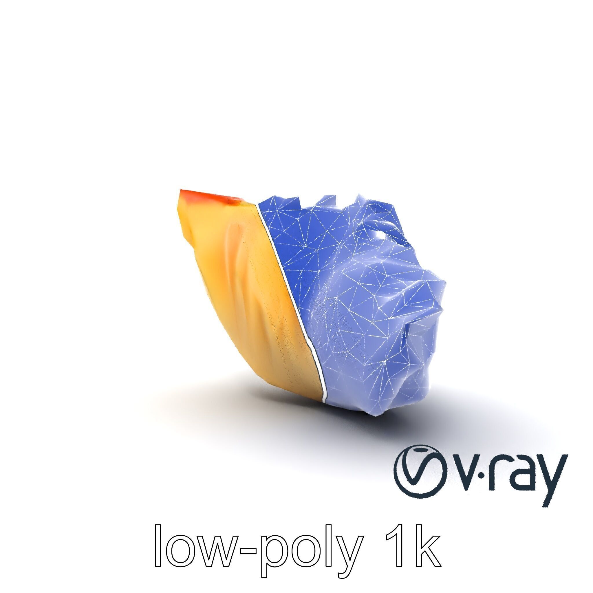 Traditional Dumpling Crescent Shape Model Pack Low-poly 3D model_17