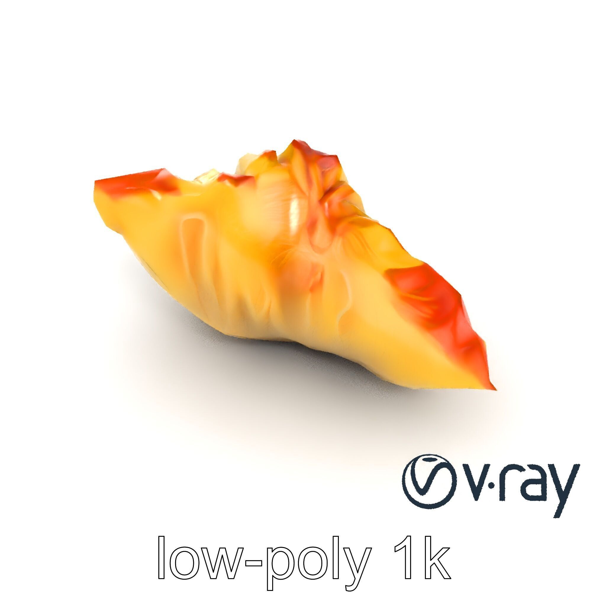 Traditional Dumpling Crescent Shape Model Pack Low-poly 3D model_20
