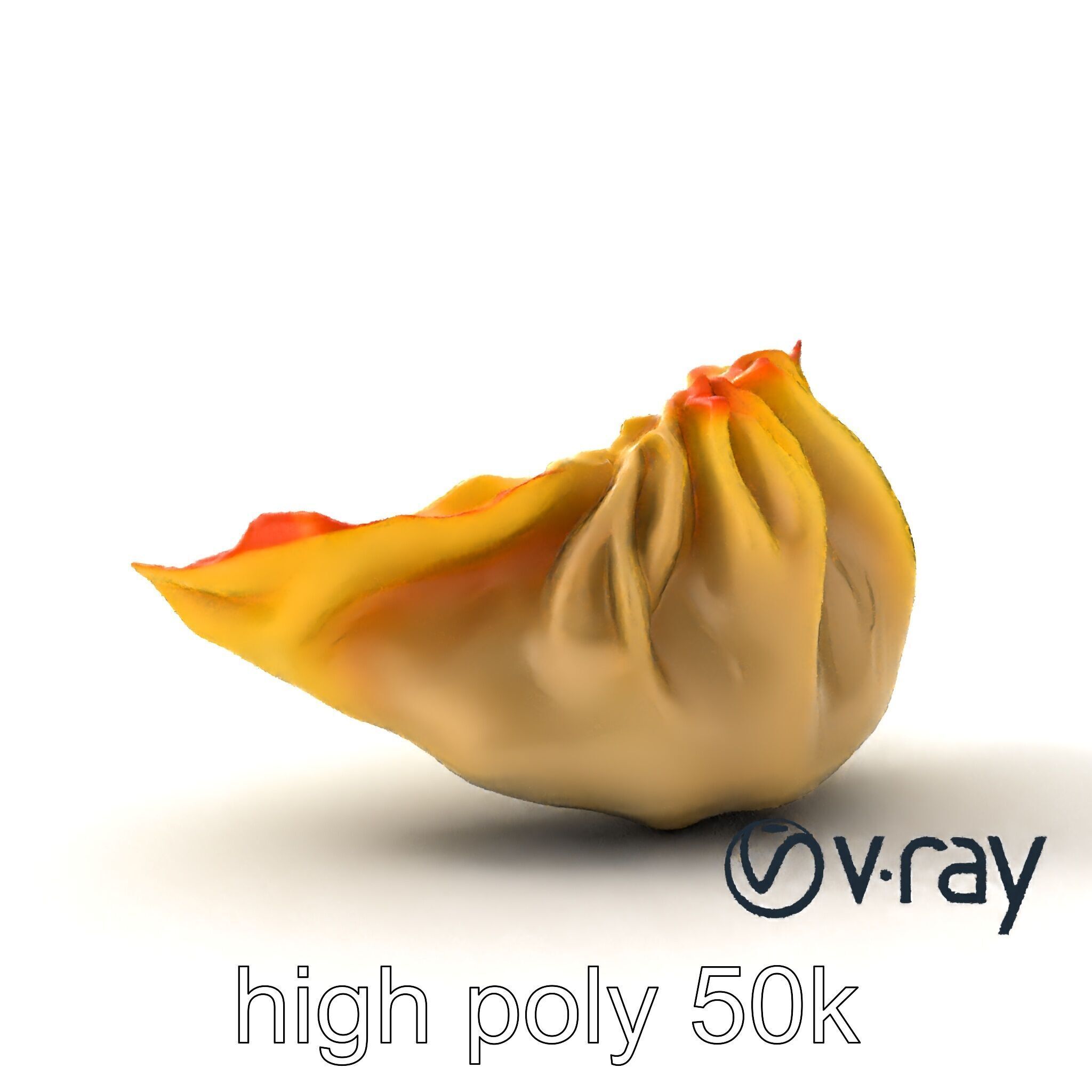 Traditional Dumpling Crescent Shape Model Pack Low-poly 3D model_14